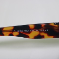 Guess Mens Sunglasses Black Tortoise Frame Smoke Lens GU6865 01A Excellent