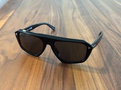 Bally BY0026 01A Shiny Black and Smoke Gray 58-18 145 Sunglasses, Made in Italy