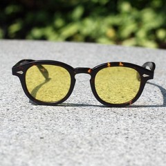 Vintage Johnny Depp sunglasses mens tortoise glasses purple blue green grey lens