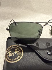 Ray-Ban Caravan Polished Gunmetal / G-15 Green 58 mm Sunglasses RB3136 004 58-15