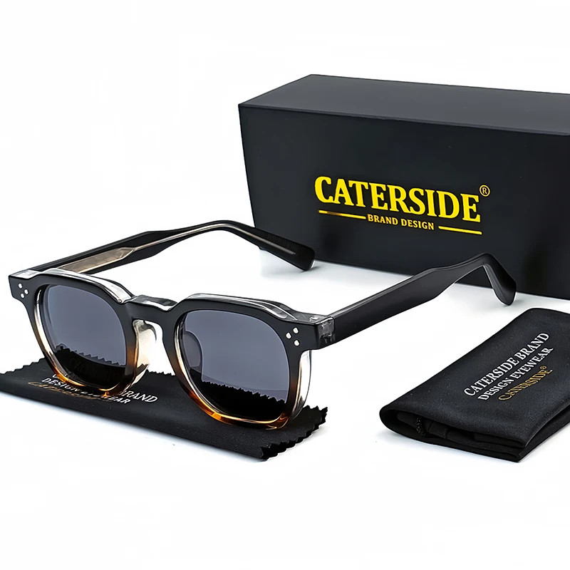 CATERSIDE Fashion Men Sunglasses Small Frame Square Personalized Design Sun