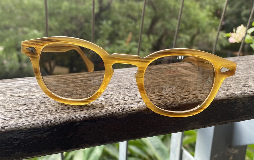 Men Brown Sunglasses Johnny Depp Blonde Glasses Light Brown Glass Sunglasses