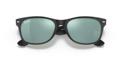 Ray-Ban New Wayfarer Flash Matte Black/Silver Mirror 55 mm Sunglasses RB2132