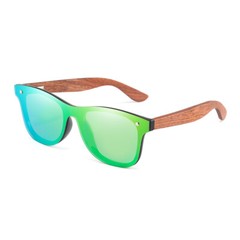Unisex Wood Polarized Sunglasses Wooden Temple Frameless Square Glasses New