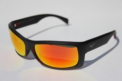 MAUI JIM Equator POLARIZED Sunglasses RM848-04 Black Red/Hawaii Lava NEW