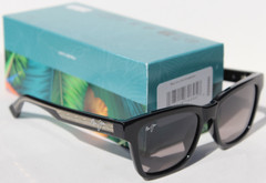 MAUI JIM Hanohano POLARIZED Sunglasses GS644-14A Black/Neutral Grey NEW Italy