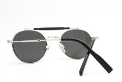 Dolce Gabbana Sunglasses DG 2295 05/87 Polished Silver Black with Case