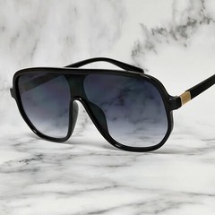 Men Guy Dude Square Sunglasses Shades 100% UV Protection Fashion Flat Black Lens