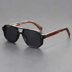 Fashion Sunglasses Frames Double Beam Design Men Women Large Frame Trend