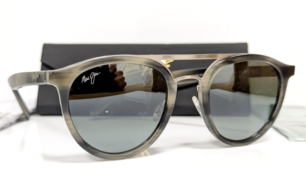 NEW Maui Jim Sunny Days Gray Horn Polarized Gray Lens Sunglasses MJ529-14H