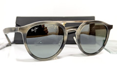 NEW Maui Jim Sunny Days Gray Horn Polarized Gray Lens Sunglasses MJ529-14H