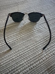 Ray-Ban Clubmaster Classic Sunglasses Black/Gold, G-15 Green, Polarized, 51mm