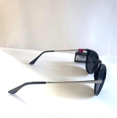 Foster Grant Sunglasses Maxblock Round Pantos shape Solid Black with grey…
