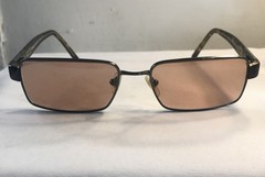 VERSACE Unisex Dark Brown Gold MOD 1129 – 54[]17 – 140 Rectangle Sunglasses EUC!