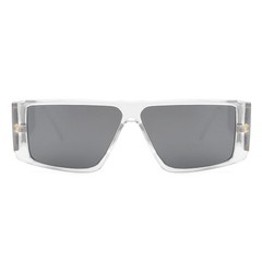 Square Retro Thick Frame Flat Top Rectangle Sunglasses With UV Protection