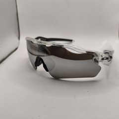New Oakley OO9208 Radar EV Path Sunglasses Clear Gray Frame Prizm Mirrored Lens
