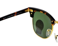 Ray-Ban Sunglasses Clubmaster Classic Tortoise Frame Green Lenses RB3016 51mm