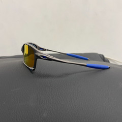 Oakley Square X Metal Sunglasses Polished Ruby Lens Gray Frames Vintage