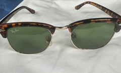 Used Ray Ban Sunglasses polished tortoise on gold RB3016 G-15 Green Lenses