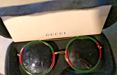 GUCCI GG0061S Round Oval GREY GRADIENT Sunglasses