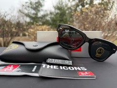 RayBan State Street Geometric Thick Square Polarized Sunglasses RB2186 Black