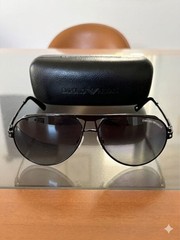 Emporio Armani Sunglasses Aviator With Case Made In Italy