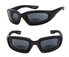 Motorcycle Bifocal Reading Sunglasses with Foam Padding (2 PACK)