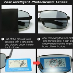 Mens Polarized Photochromic Sunglasses Driving Outdoor Eyewear UV400 Glasses