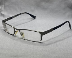 GIORGIO ARMANI Eyeglasses 54 17 140 Rectangle Metal Eye Frames Logo Trash Lenses