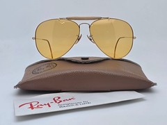Ray-Ban B&L Outdoorsman II Gold All-Weather Ambermatic Aviator Sunglasses 62-14