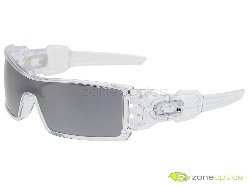 Oakley Oil Rig Sunglasses OO9081-0128 Polished Clear/Black Iridium