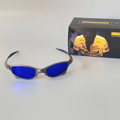 Vintage Y2K Oakley Juliet Men’s X-Metal Sunglasses Dark Grey Frame Blue Iridium