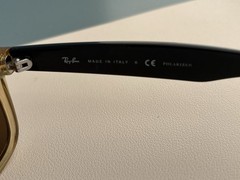 Ray-Ban New Wayfarer Bicolor Polarized Brown 55mm Sunglasses RB2132 945/57 55-18