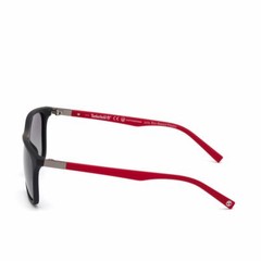 Timberland TB9198 02D Matte Black & Red Polarized Plastic Sunglasses 58-16-150