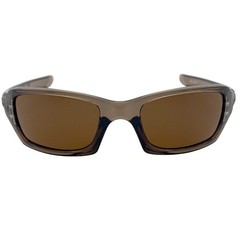 Oakley Five Sunglasses Brown Translucent Frame Bronze Lens Wrap Arounds 51-19