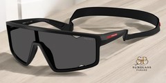PRADA LINEA ROSSA PS A03S 1BO5S0 Matte Black Dark Grey 41 mm Men’s Sunglasses