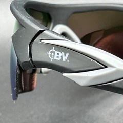 Battle Vision Z22-1518 Anti-Glare Wrap Sunglasses Matte Black Polarized Used