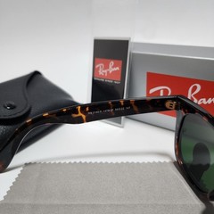 Ray-Ban RB2140 Wayfarer Classic Sunglasses Tortoise Frame Green Glass Lens 50mm~