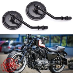 goodfitment Motorcycle Mirror 10mm Black Round Shape