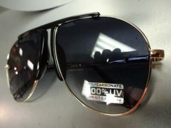 Mens Women CLASSIC VINTAGE RETRO Style SUNGLASSES Gold Metal Frame Gradient Lens