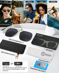 Clip On Sunglasses 60x44mm 60x49mm HD Polarized UV400 for Outdoor Driving