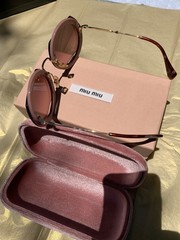 Miu Miu dusty rose/gold frame sunglasses, excellent condition, no scratches