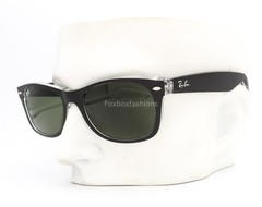 Ray-Ban New Wayfarer RB 2132 6052 Sunglasses Matte Black on Clear 55mm w/case