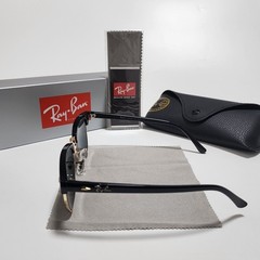 Ray-Ban RB3016 Sunglasses Clubmaster Classic Black Frame Glass Gray Lens 51-21mm