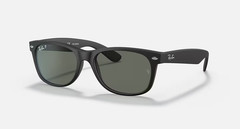 NEW WAYFARER CLASSIC Rubber Black/G-15 Green Lens – size 55 – 0RB2132