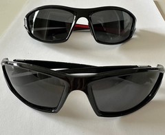 Pair of Polarized Sunglasses, Red and Black, Brand New, Unisex