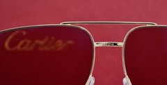 🆕️NEW Authentic CARTIER CT0110S 010 Gold/Red AVIATOR PILOT Sunglasses