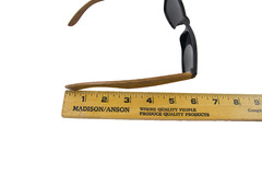 Men’s Woodies Walnut Wood Sunglasses Black Plastic Polarized Lenses Case & Bag