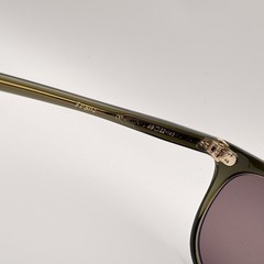 Eyevan Franz OD-BR Olive Drab Brown Lens Vintage Square Sunglasses 49mm NEW
