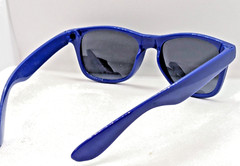 Retro Style Blue Designer Sunglasses with Black Lenses Unisex Adults